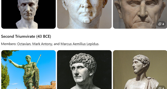 The triumvirates and Ides of March in Julius Caesar